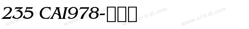 235 CAI978字体转换
